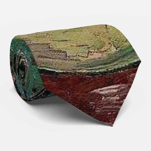 vaas met drie zonnebloemen, van Gogh Stropdas (Opgerold)