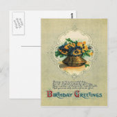 Vaas met driekleurige viooltjes briefkaart (Voorkant / Achterkant)