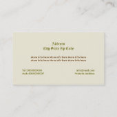  vaas met gele rozen waterverf visitekaartje (Achterkant)