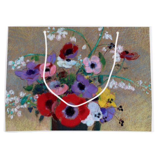 Vaas met Gemengde Bloemen, Redon Groot Cadeauzakje (Voorkant)