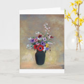Vaas met Gemengde Bloemen, Redon Kaart (Gele Bloem)