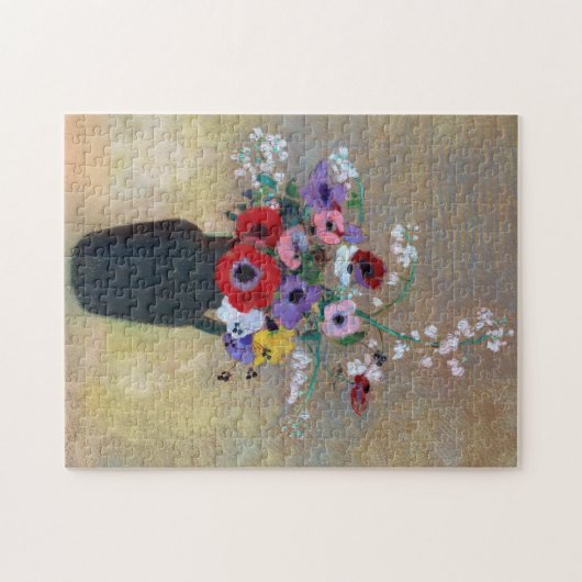 Vaas met Gemengde Bloemen, Redon Legpuzzel (Horizontaal)