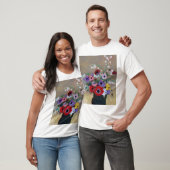 Vaas met Gemengde Bloemen, Redon T-shirt (Unisex)
