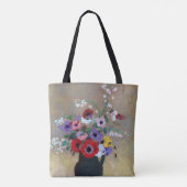 Vaas met Gemengde Bloemen, Redon Tote Bag (Achterkant)