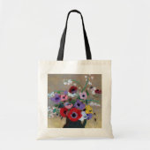 Vaas met Gemengde Bloemen, Redon Tote Bag (Voorkant)