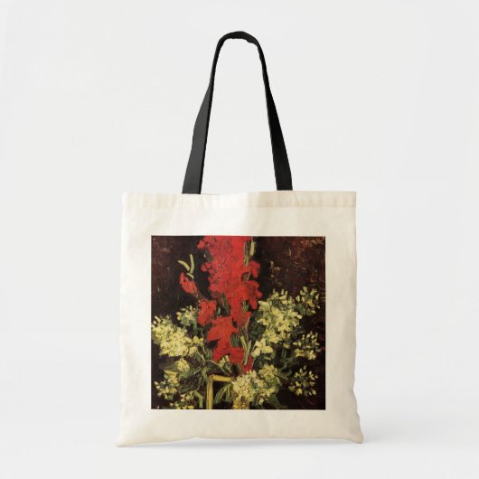 Vaas met gladiolen, anjers door Vincent van Gogh Tote Bag (Voorkant)