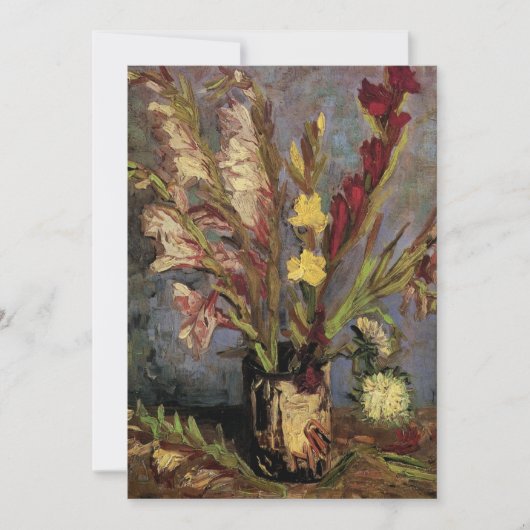 Vaas met gladiolen door Vincent van Gogh (Voorkant)