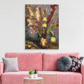 Vaas met gladiolen door Vincent van Gogh Canvas Afdruk (Insitu (Woonkamer))