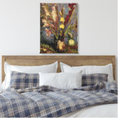 Vaas met gladiolen door Vincent van Gogh Canvas Afdruk (Insitu (Slaapkamer))