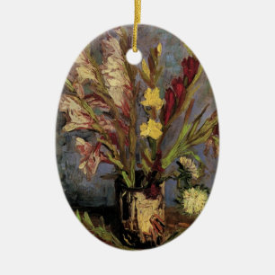 Vaas met gladiolen door Vincent van Gogh Keramisch Ornament
