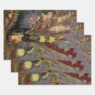 Vaas met gladiolen van Vincent van Gogh Inpakpapier Vel
