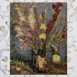 Vaas met gladiolen van Vincent van Gogh Legpuzzel