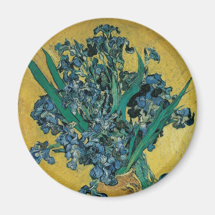 Vaas met irissen door Vincent van Gogh, Vintage Ku Magneet