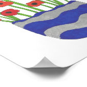 Vaas met klaprozen Heden daagsche Kunst Poster (Hoek)