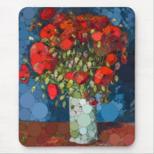 Vaas met klaprozen van After Vincent van Gogh Muismat