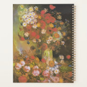 Vaas met korenbloemen & klaprozen, pioenen & chrys planner (Achterkant)