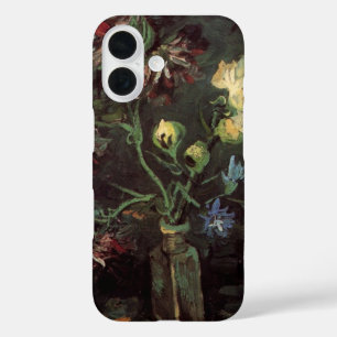 Vaas met Myosotis en Pioenrozen door Vincent van G iPhone 16 Hoesje