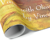 Vaas met Oleanders en Boeken van Van Gogh.  Cadeaupapier (Rol Hoek)