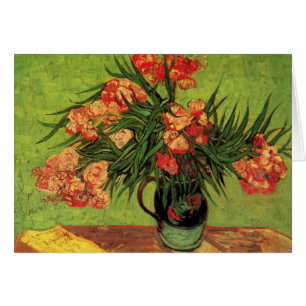 Vaas met oleanders en boeken van Vincent van Gogh
