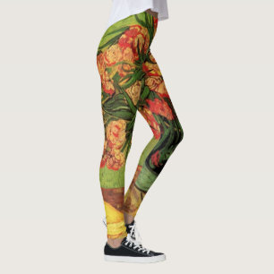 Vaas met oleanders en boeken van Vincent van Gogh Leggings