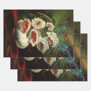 Vaas met Pioenrozen door Vincent van Gogh Inpakpapier Vel