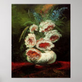 Vaas met Pioenrozen door Vincent van Gogh Poster (Voorkant)