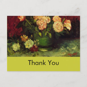 Vaas met Pioenrozen en Rozen, Vincent van Gogh Briefkaart