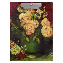 Vaas met Pioenrozen en Rozen, Vincent van Gogh. Klembord