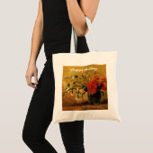 Vaas met rode en witte anjers tote bag (Voorkant (product))
