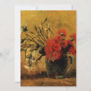 vaas met rode en witte anjers, van Gogh