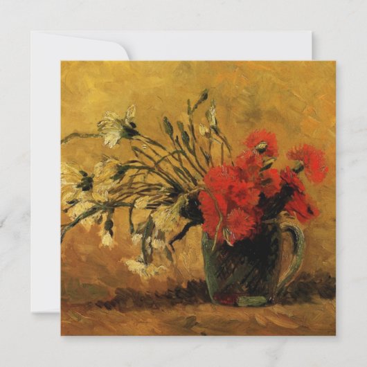 vaas met rode en witte anjers, van Gogh (Voorkant)