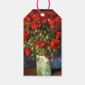 Vaas met rode klaprozen door Vincent van Gogh Cadeaulabel (Voorkant)