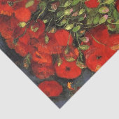 Vaas met rode klaprozen door Vincent van Gogh Tissuepapier (Detail)