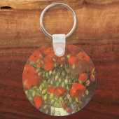 Vaas met rode klaprozen van Vincent van Gogh Sleutelhanger (Voorkant)