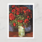Vaas met rode klaprozen Vincent van Gogh Briefkaart (Voorkant)