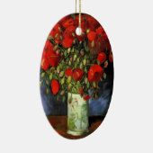 Vaas met rode klaprozen Vincent van Gogh Keramisch Ornament (Rechts)