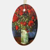 Vaas met rode klaprozen Vincent van Gogh Keramisch Ornament (Links)
