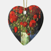 Vaas met rode klaprozen Vincent van Gogh Keramisch Ornament (Links)