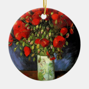 Vaas met rode klaprozen Vincent van Gogh Keramisch Ornament