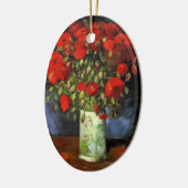 Vaas met rode klaprozen Vincent van Gogh Keramisch Ornament (Links)