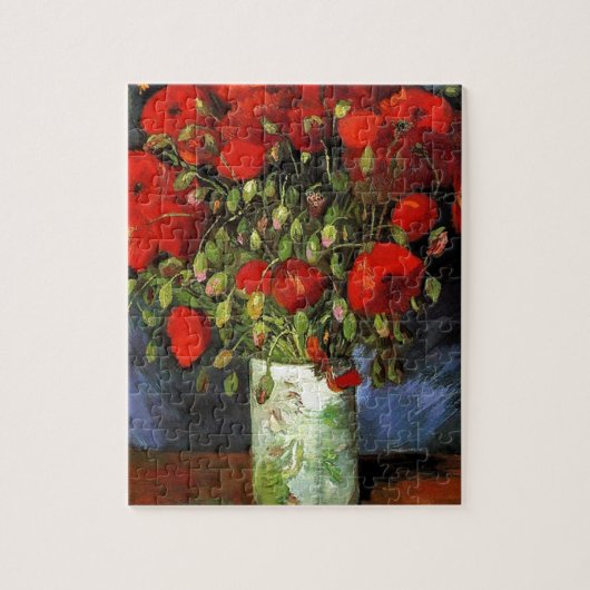 Vaas met rode klaprozen Vincent van Gogh Legpuzzel (Verticaal)
