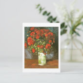 Vaas met rode papavers (F279)Van Gogh Fine Art Briefkaart (Staand voorkant)