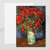 Vaas met rode papavers | Vincent van Gogh (Voorkant / Achterkant)