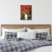 Vaas met rode papavers | Vincent van Gogh Canvas Afdruk (Insitu (Slaapkamer))
