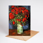 Vaas met rode papavers | Vincent Van Gogh Kaart<br><div class="desc">Vase met Rode Poppies door de Nederlandse kunstenaar Vincent Van Gogh. Origineel kunstschilderij is een olie op doek die een stilstaand leven van heldere rode bloemen weergeeft. Gebruik de ontwerphulpmiddelen om douanetekst toe te voegen of het afbeelding te personaliseren.</div>
