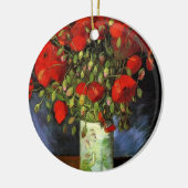 Vaas met rode papavers | Vincent van Gogh Keramisch Ornament (Links)