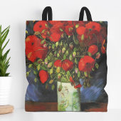 Vaas met rode papavers | Vincent van Gogh Tote Bag