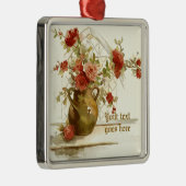 Vaas met rode rozen waterverf ornament (Rechts)