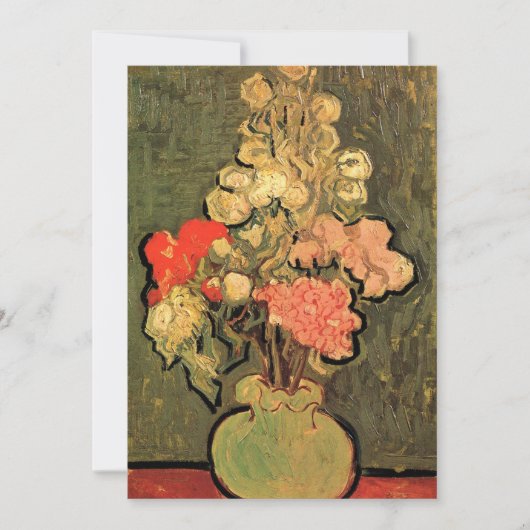 Vaas met Rose Mallows door Vincent van Gogh (Voorkant)