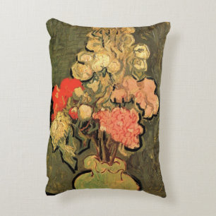 Vaas met Rose Mallows door Vincent van Gogh Accent Kussen